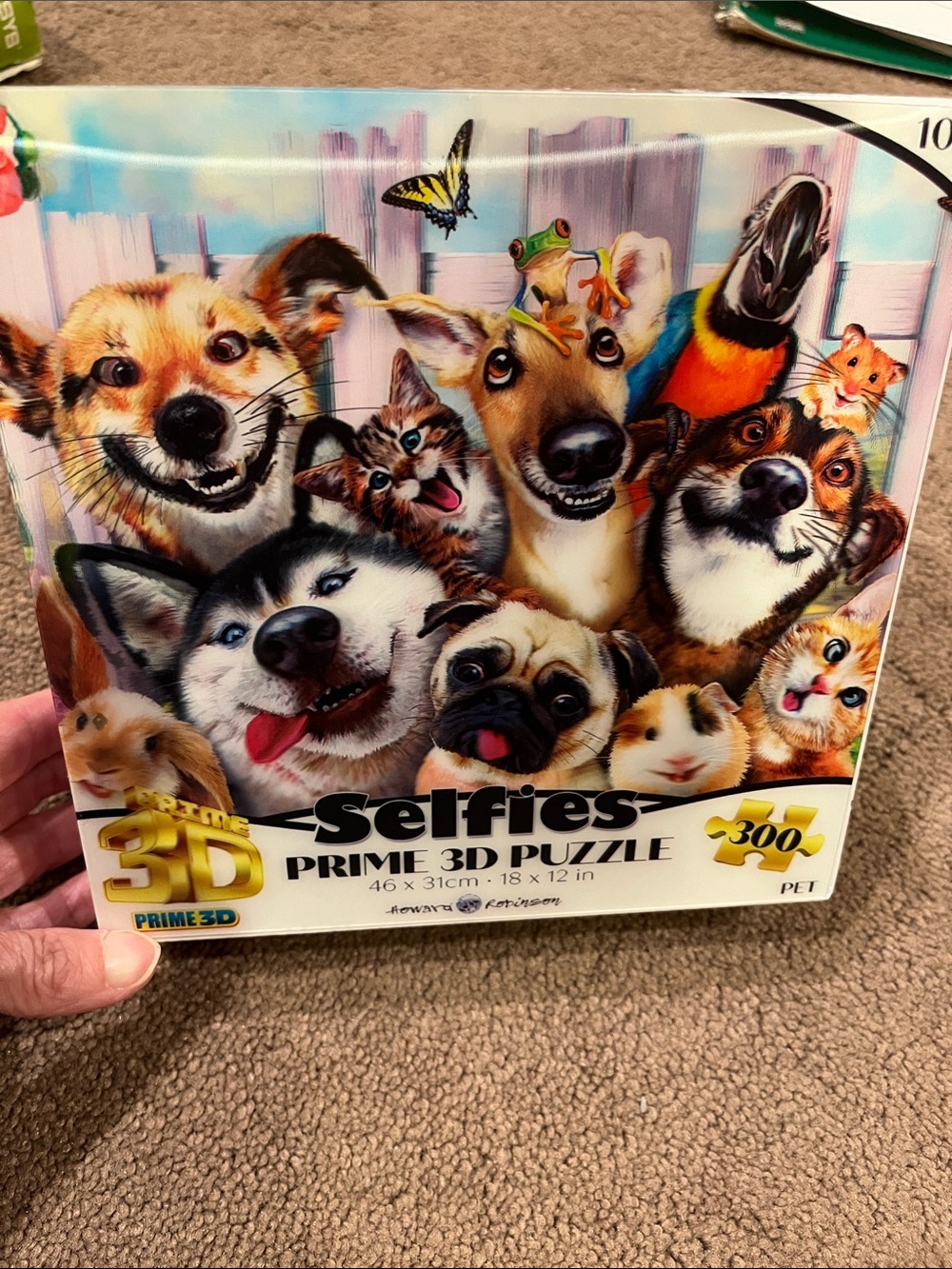 Selfies Pets 3D Puzzle - Colorful Animal Collage (300 pcs)